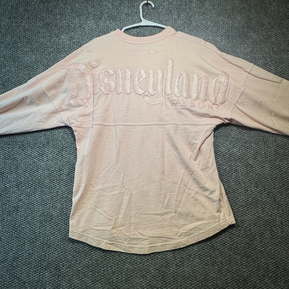 Disney Parks Spirit Jersey Pink Glitter Disneyland Resort Long Sleeve XS